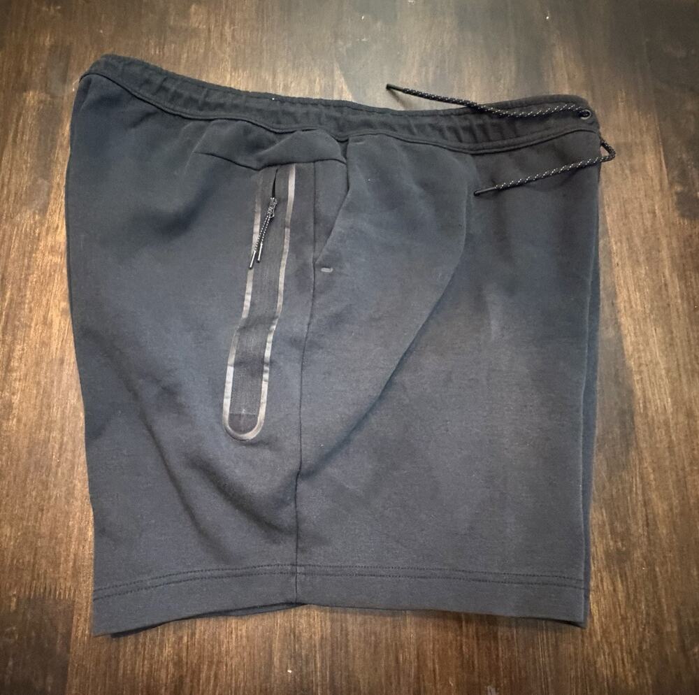 Nike Shorts Mens 3XL Black Tech Fleece Cotton Sweat Athletic Zip Pocket